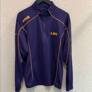 Ping LSU Purple Quarter-Zip Pullover size L